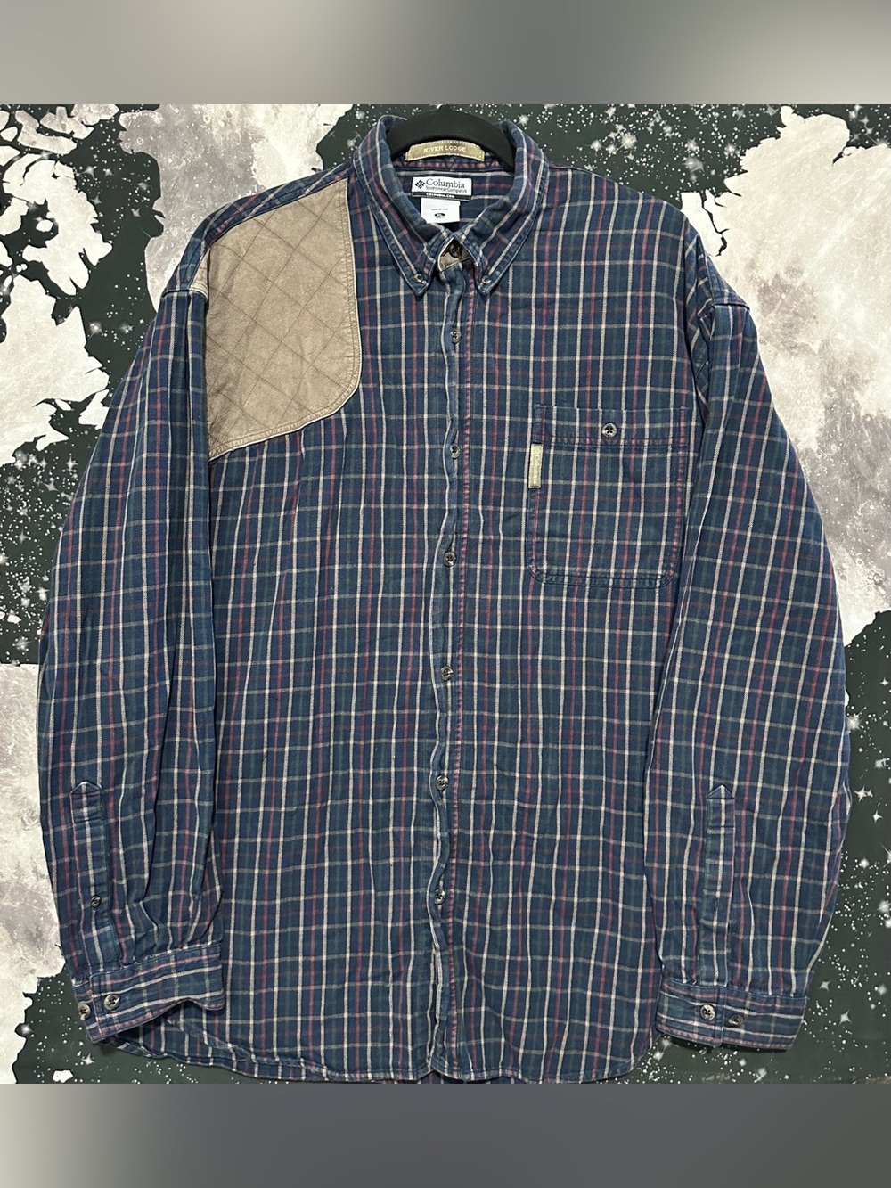Columbia River Lodge Plaid Hunting Button Shirt